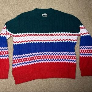 🧶Urban Outfitters Colorful Patterned Crew Neck Holiday Sweater- Women’s Medium🧶